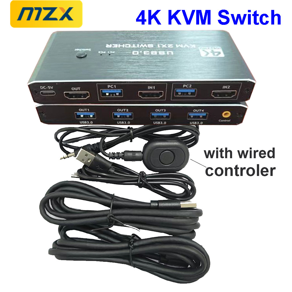 Gaming Accessories Rack - KVMスイッチ 4K 60Hz スイッチャー USB 3.0