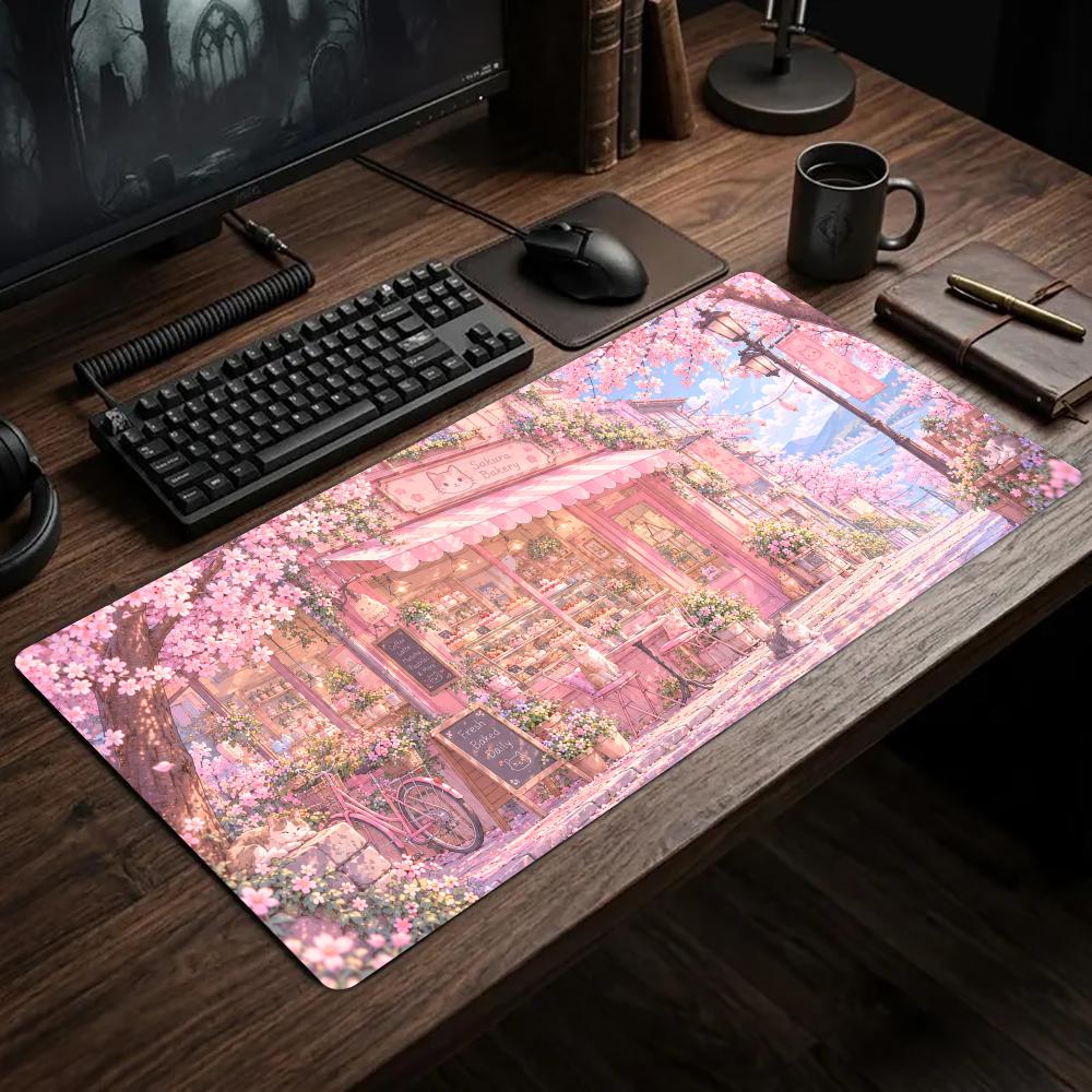 桜柄のデスクマット、テーブルマット、PCアクセサリー、正方形 - Gaming Accessories Shop のレビューと価格