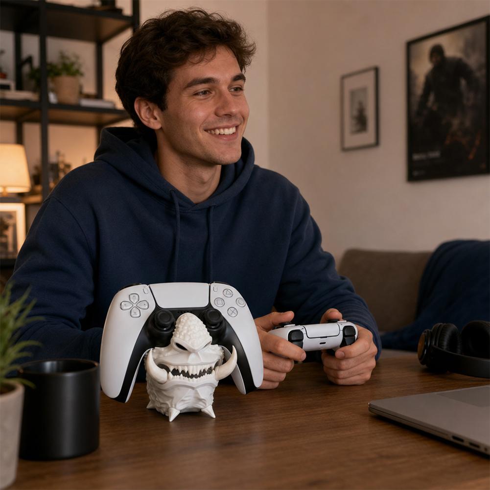 PS5ゲームパッド用「侍鬼面」コントローラーホルダー。3Dプ - Accessories For Your Gaming Room のレビューと価格