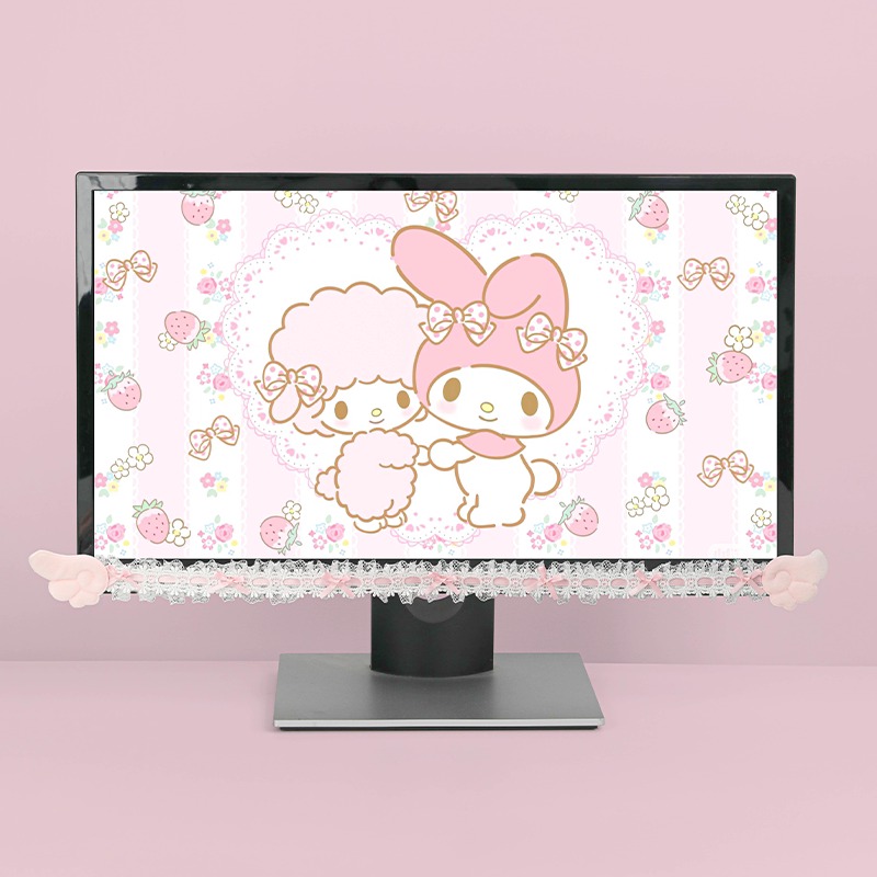 かわいいレースモニターフレーム装飾、天使の羽付き、かわいいリ - Accessories For Your Gaming Room のレビューと価格