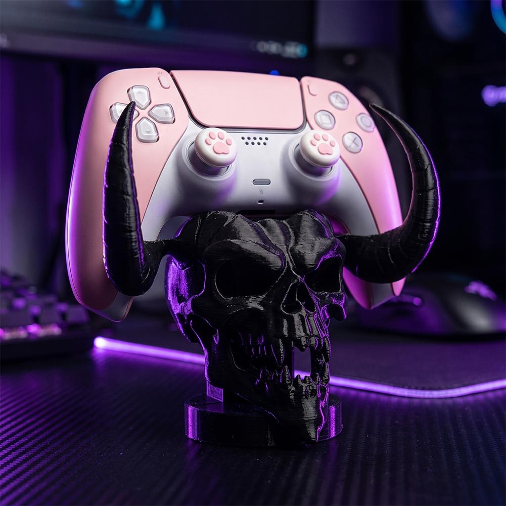 ユニークなデビルスカルホーンコントローラーホルダー デスクオ - Accessories For Your Gaming Room のレビューと価格