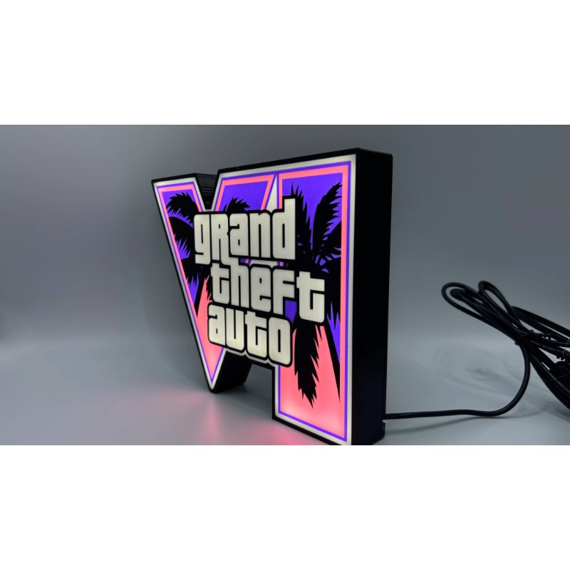 GTA6 グランド・セフト・オートVI LEDライトボックス - Accessories For Your Gaming Room のレビューと価格