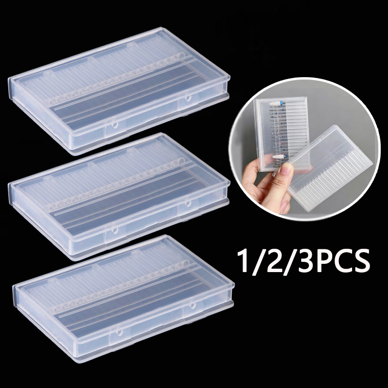 1/2/3 個 20 スロットクリアネイルドリルビットブラシ - Gaming Accessories Rack のレビューと価格
