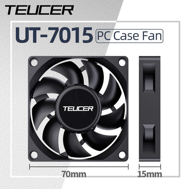 Teucer UT-7015 7cm Chassic 冷却フ - Gaming Accessories Rack のレビューと価格